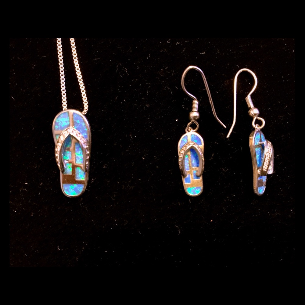 Authentic Opal and Swarovski Crystal 925 Silver